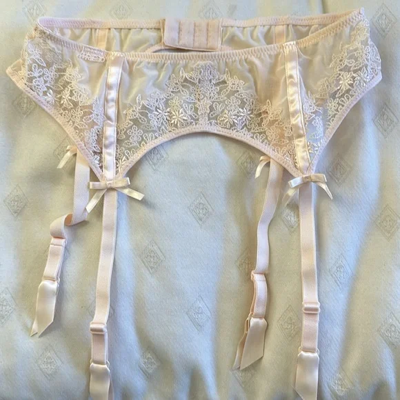 Vintage lace lingerie set with 2 corsets, 2 garter belts and more